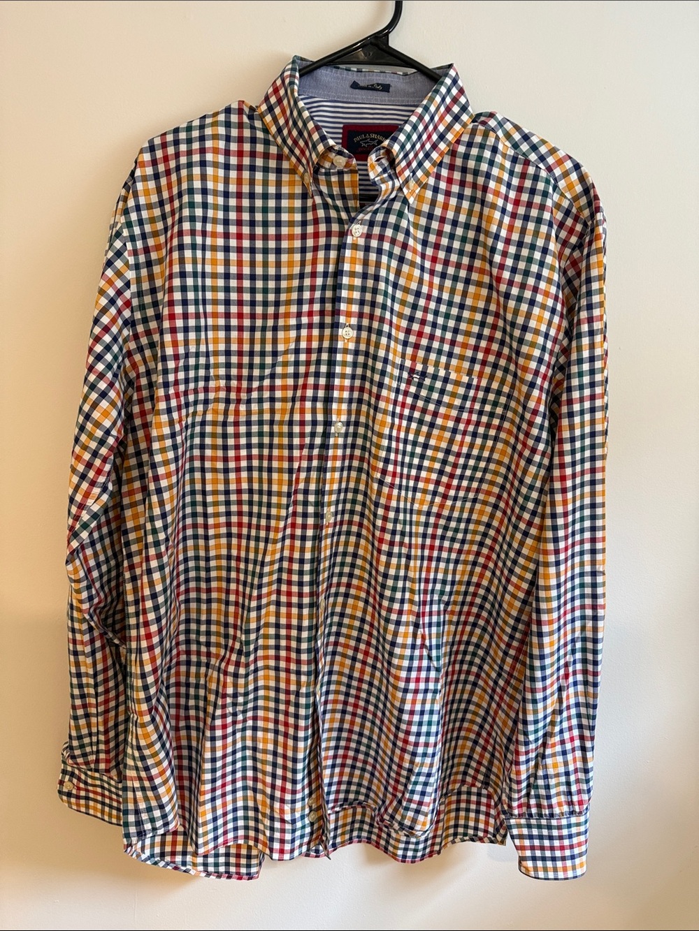 Paul & Shark Blue and White Striped Shirt with Red Label
